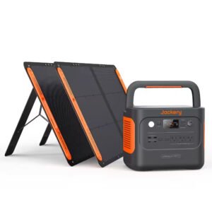 Jackery 2000W Output/4000W Peak Solar Generator 1000 plus Expandable Push Button Start Battery Lifepo4 W/Two 100W Solar Panels