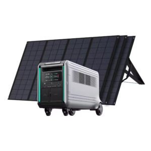 Zendure 3800W Output/6600W Plug and Play Solar Generator W/Dual Voltage Output with 3 400W Solar Panels