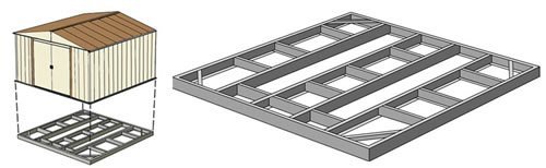 Arrow Shed Base Kit Views